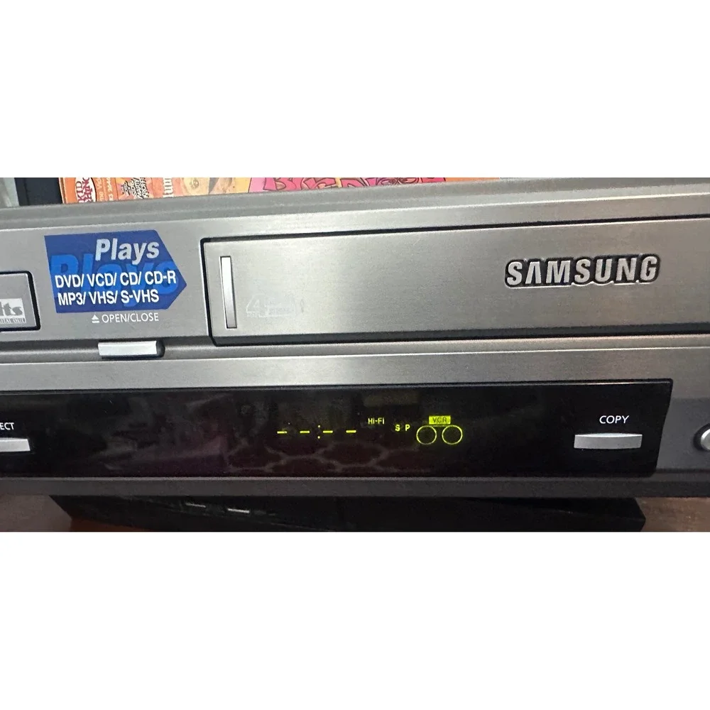 Samsung DVD-V1000 DVD VHS Combo Player VCR Hi-Fi Dual Deck Tested Powers On